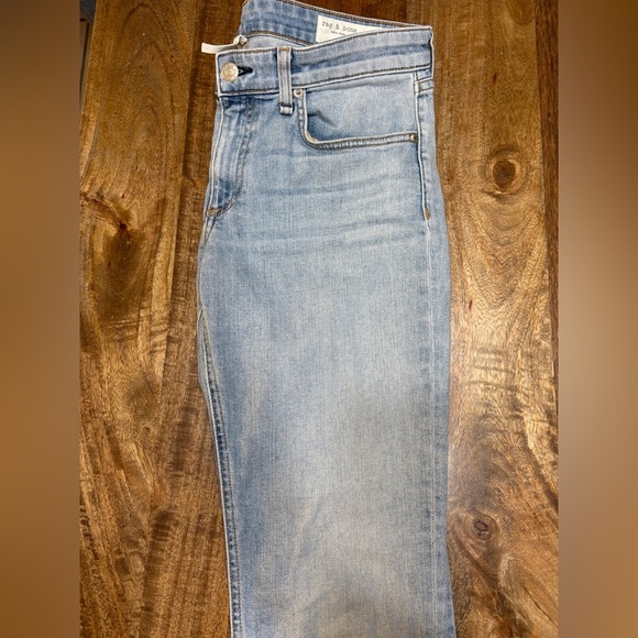 Rag & Bone Womens Slim Boyfriend Jeans Dre Low Rise Denim Copped Blue Size 26 - Picture 3 of 6